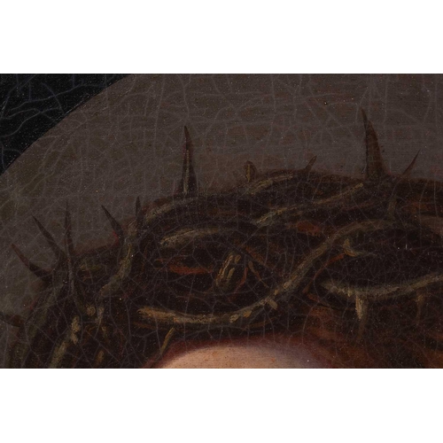 67 - After Guido Reni, The head of Christ crowned with thorns, inscribed Emlékül fest Vidéky J.1874, oil ... 