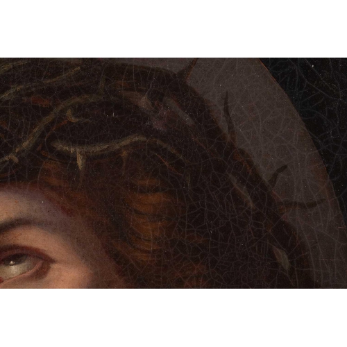 67 - After Guido Reni, The head of Christ crowned with thorns, inscribed Emlékül fest Vidéky J.1874, oil ... 