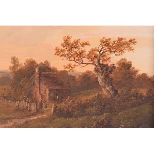 82 - Circle of Patrick Nasmyth (1787 - 1831), Driving sheep along a village lane, signed 'Paysmith 1836' ... 