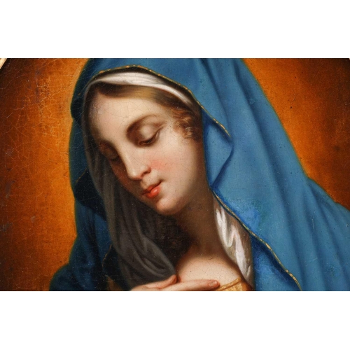 85 - 19th century Italian School, The Virgin Mary reading, unsigned, oil on relined canvas, 71 x 58 cm, f... 