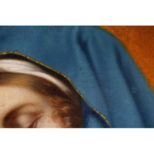 85 - 19th century Italian School, The Virgin Mary reading, unsigned, oil on relined canvas, 71 x 58 cm, f... 