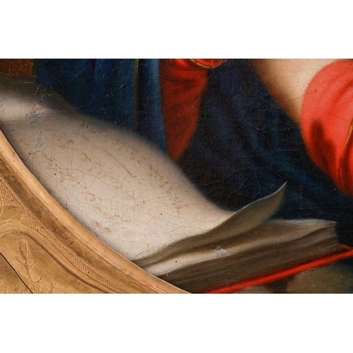 85 - 19th century Italian School, The Virgin Mary reading, unsigned, oil on relined canvas, 71 x 58 cm, f... 