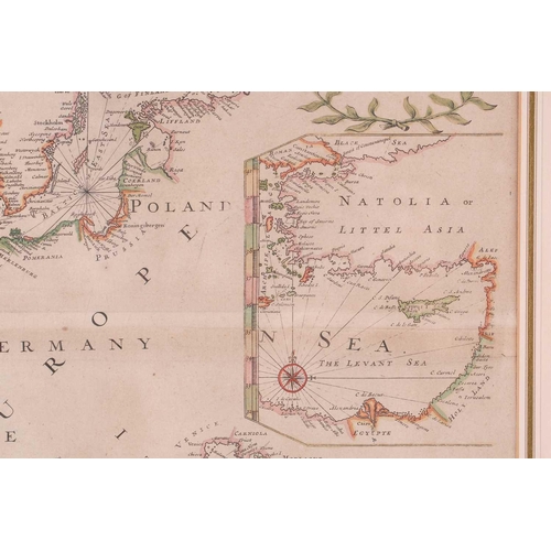 91 - After Philip Lea (1660? - 1700), Map of the Sea Coast of Europe its Straits, dedicated to Edward Ear... 