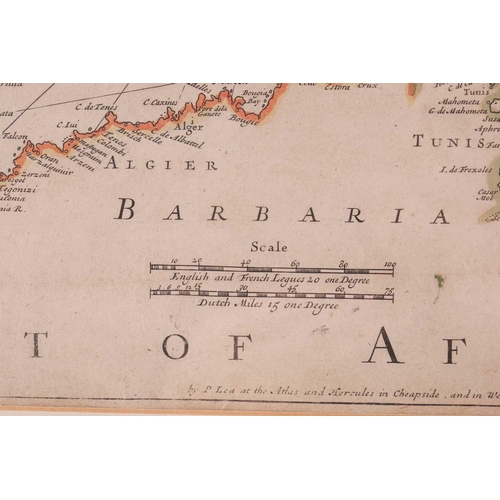 91 - After Philip Lea (1660? - 1700), Map of the Sea Coast of Europe its Straits, dedicated to Edward Ear... 