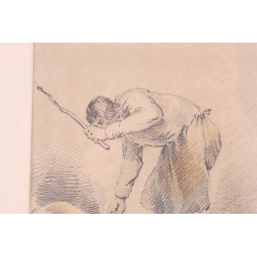 92 - George Charles Morland (1762-1804), 'Punishing the Dog', signed and dated ‘G.Morland 1792’, pencil a... 