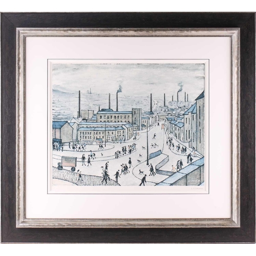 93 - † Laurence Stephen Lowry RA (1887-1976) British, 'Huddersfield', limited edition print, signed in pe... 