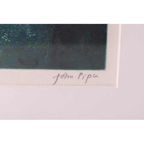 95 - † John Piper (1903-1992) British,'Teffont Evias', 1988, signed and numbered 40/70, limited edition e... 