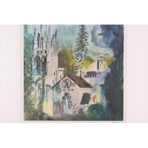 95 - † John Piper (1903-1992) British,'Teffont Evias', 1988, signed and numbered 40/70, limited edition e... 