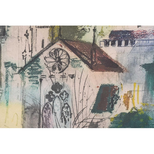 95 - † John Piper (1903-1992) British,'Teffont Evias', 1988, signed and numbered 40/70, limited edition e... 