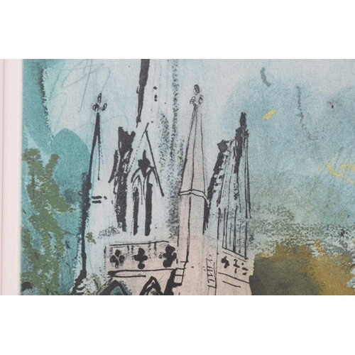 95 - † John Piper (1903-1992) British,'Teffont Evias', 1988, signed and numbered 40/70, limited edition e... 