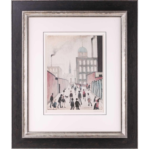 98 - † Laurence Stephen Lowry RA (1887-1976) British, 'Mrs Swindell's Picture', limited edition print, si... 