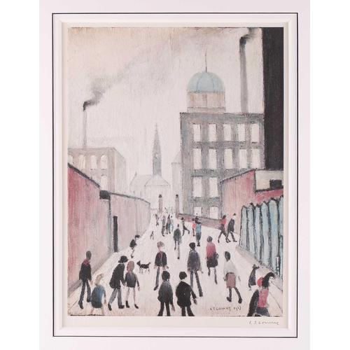 98 - † Laurence Stephen Lowry RA (1887-1976) British, 'Mrs Swindell's Picture', limited edition print, si... 