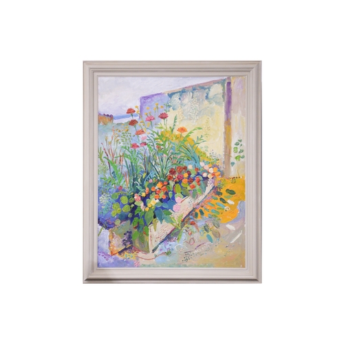 1 - † Fred Yates (1922 - 2008), 'My Garden in Rancon', signed, oil on canvas, 115.5 x 89 cm, framed, fra... 