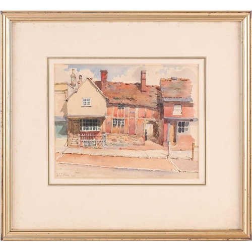 101 - Frederick George Cotman RI. ROI. (British, 1850-1920), 'Houses at Ipswich, Suffolk', signed and date... 