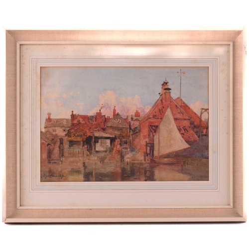 107 - Frederick George Cotman RI. ROI. (British, 1850-1920), 'Beccles - Suffolk' & 'The Commodore Inn Olto... 