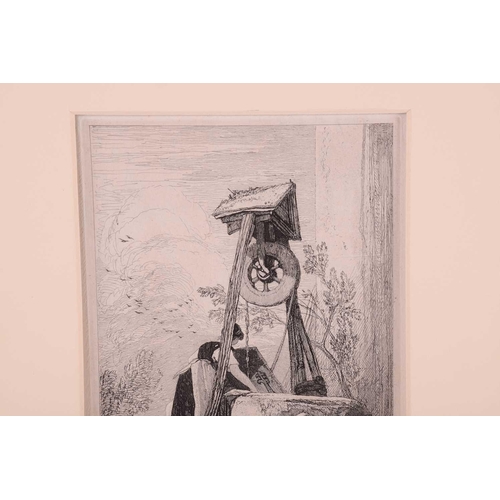 11 - John Sell Cotman (1782 - 1842), four etchings, ' A Woman Drawing Water' 25.5cm x 16.5cm, Popham 346;... 