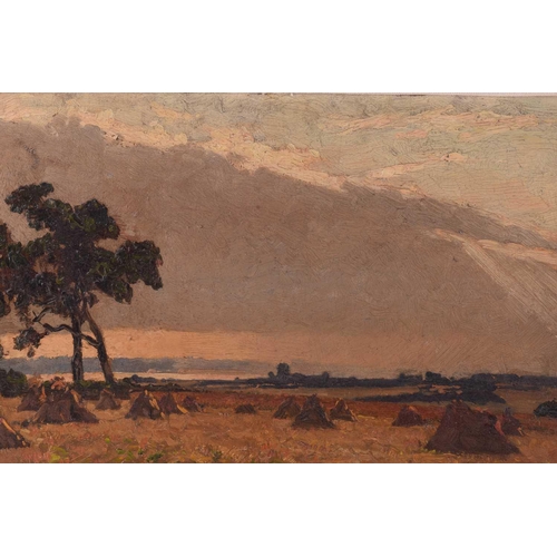 128 - Frederick George Cotman RI. ROI. (British, 1850-1920), 'Overlooking the Orwell, Suffolk', oil on boa... 