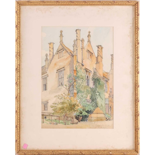 139 - Henry William Cotman (1876-1938), 'Barrington Court', signed and titled in pencil, 'Brampton Entranc... 