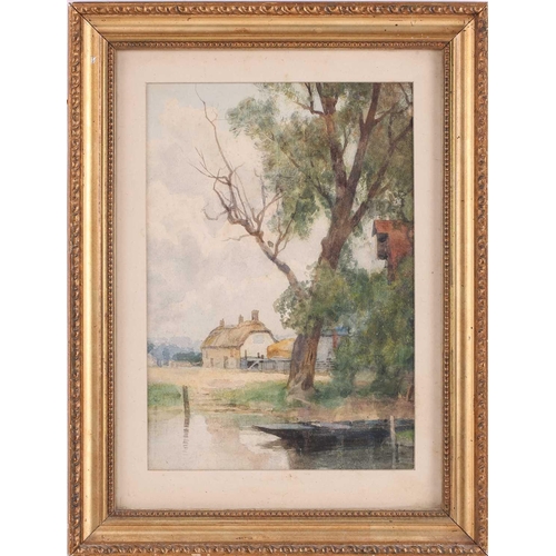 140 - Henry William Cotman (1876-1938), 'Norwich Cathedral Spire from the Wensum', signed and dated 1903, ... 