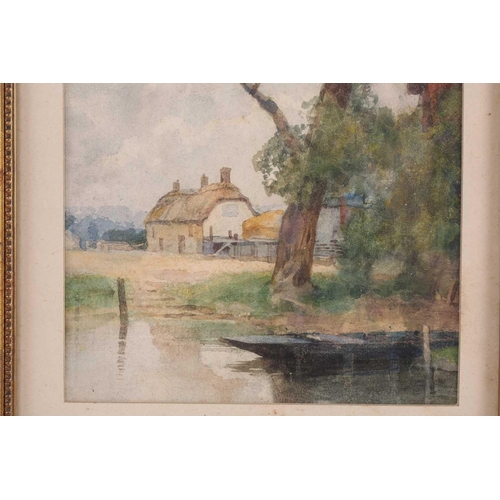 140 - Henry William Cotman (1876-1938), 'Norwich Cathedral Spire from the Wensum', signed and dated 1903, ... 