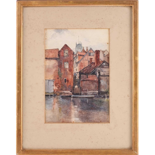 145 - Henry William Cotman (1876-1938), 'Norwich Riverside' (exhibited at the Art of the Seven Cotmans Exh... 