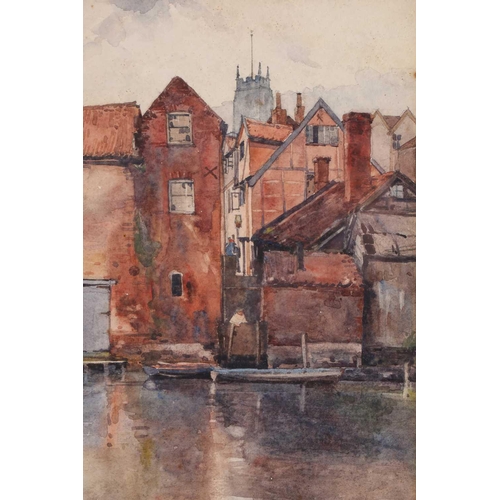 145 - Henry William Cotman (1876-1938), 'Norwich Riverside' (exhibited at the Art of the Seven Cotmans Exh... 