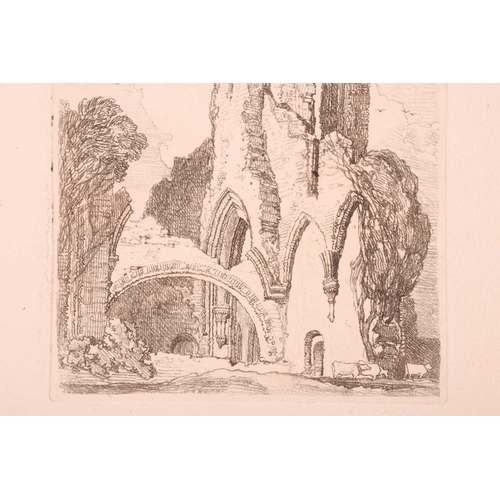 15 - John Sell Cotman (1782 - 1842), five etchings, 'Fecamp', 20.5cm x 27.7cm , Popham 349; 'An Eastern s... 