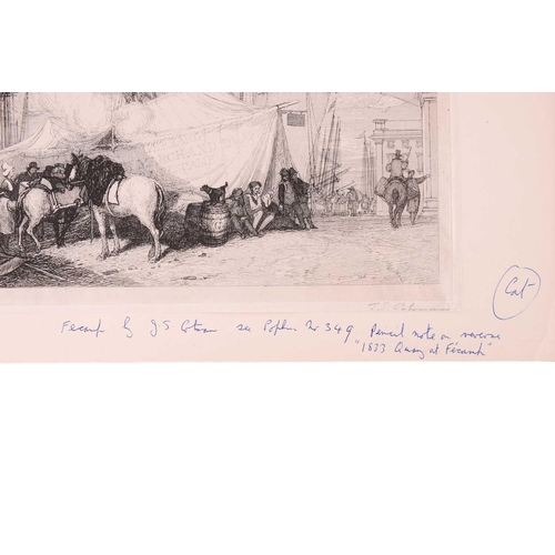 15 - John Sell Cotman (1782 - 1842), five etchings, 'Fecamp', 20.5cm x 27.7cm , Popham 349; 'An Eastern s... 