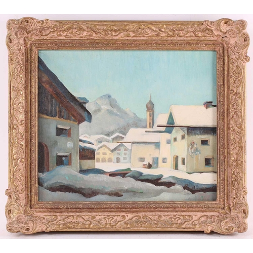 151 - Kenneth Cotman (1904-1994), 'Mittenwald - Bayern', signed and dated 1941 verso, oil on canvas, 30.5c... 