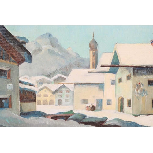 151 - Kenneth Cotman (1904-1994), 'Mittenwald - Bayern', signed and dated 1941 verso, oil on canvas, 30.5c... 