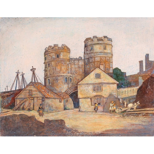 154 - Kenneth Cotman (1904-1994), 'Old Houses at Gorleston', 'Four Windmills and a Stream with Rushes (lat... 