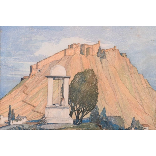 155 - † Kenneth Cotman (1904-1994), 'The Island of Rhodes', 'Greek Church', 'Santorini', 'Castle in Spain'... 