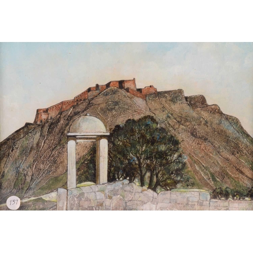 155 - † Kenneth Cotman (1904-1994), 'The Island of Rhodes', 'Greek Church', 'Santorini', 'Castle in Spain'... 