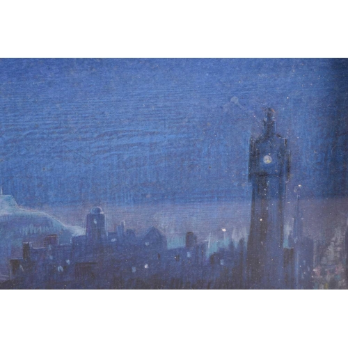 158 - Kenneth Cotman (1904-1994), 'Last Night of the Edinburgh Festival', pastel, 34.5cm x 45cm, together ... 