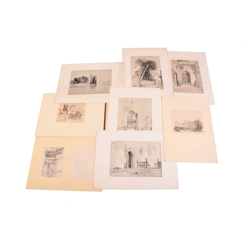 16 - John Sell Cotman (1782 - 1842), six lithographs of Norfolk scenes, a large titled portfolio of later... 