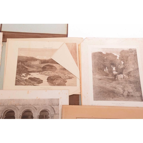 16 - John Sell Cotman (1782 - 1842), six lithographs of Norfolk scenes, a large titled portfolio of later... 