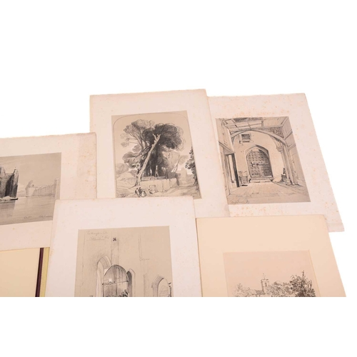 16 - John Sell Cotman (1782 - 1842), six lithographs of Norfolk scenes, a large titled portfolio of later... 