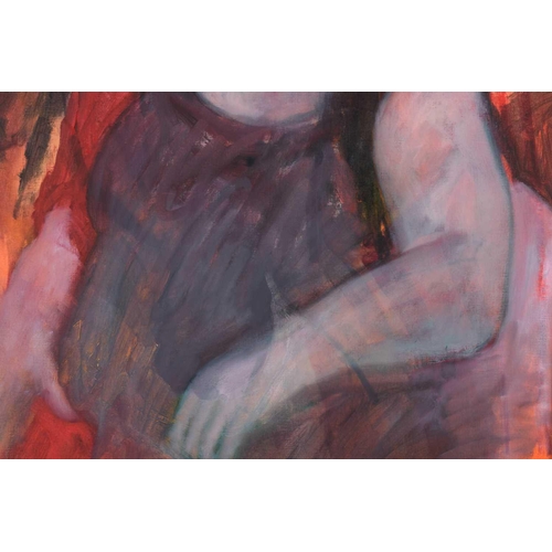 166 - Susan Wiltshire, nee Cotman (1928-2022), four female studies, acrylic, largest 79cm x 54.5cm The Cot... 