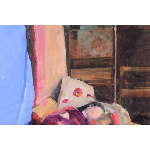 166 - Susan Wiltshire, nee Cotman (1928-2022), four female studies, acrylic, largest 79cm x 54.5cm The Cot... 