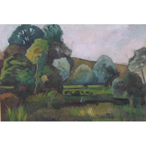 167 - Susan Wiltshire, nee Cotman (1928-2022), 'River Avon - Harnham', 'Stapleford Meadows - Summer' and u... 