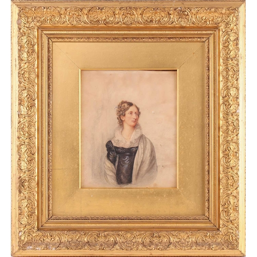 171 - Denis Brownwell Murphy (1745 - 1842),' Portrait of Mrs. J. S. Cotman', watercolour on paper, numerou... 