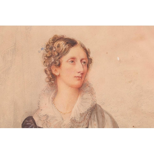 171 - Denis Brownwell Murphy (1745 - 1842),' Portrait of Mrs. J. S. Cotman', watercolour on paper, numerou... 