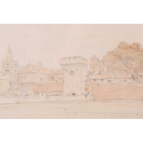 179 - Edward Thomas Daniell (1804 - 1842), 'Walled Town', watercolour & pencil, applied Norwich Castle Mus... 