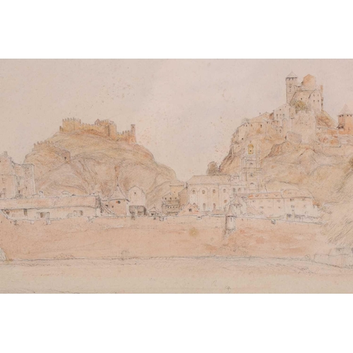 179 - Edward Thomas Daniell (1804 - 1842), 'Walled Town', watercolour & pencil, applied Norwich Castle Mus... 