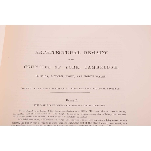 18 - Cotman's Etchings Volumes I and II, published by Henry G Bohn 1838, to include 'Architectual Antiqui... 