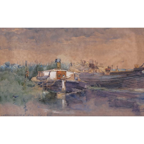 184 - Charles J Watson (1846-1927), 'Ludham', signed and dated August 8th 1886, watercolour, ink applied l... 