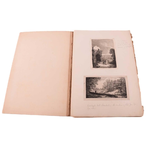 185 - Cecilia Lucy Brightwell (1811 - 1875), a collection of loose and bound etchings, to include a folio ... 