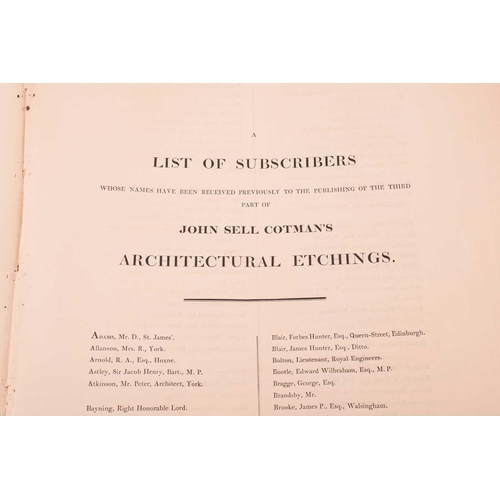 189 - Etchings by John Sell Cotman, London: Published for the author by Messrs. Boydell & Co. Cheapside, C... 