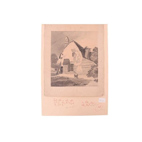 19 - After John Sell Cotman (1782 - 1842), 'Rural Cottage', bearing signature and numbered 654 lower left... 