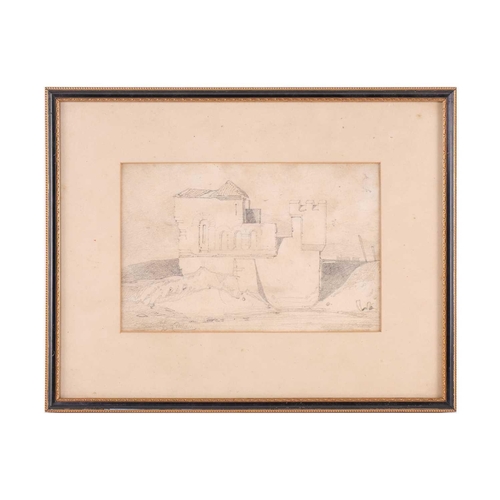 193 - John Sell Cotman (1782 - 1842), 'A Norman Castle', signed, pencil sketch, 15cm x 23.5cm The Cotman f... 